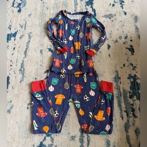Angel Dear Boy’s Bamboo Holiday Sports Ornament Pajama Set Size 5